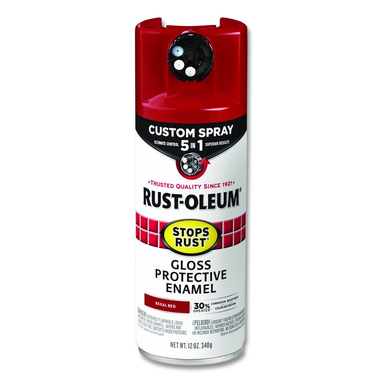 Stops Rust 5-in-1 Spray Paint, Gloss Regal Red, 12 oz Aerosol Can