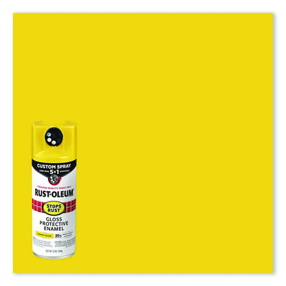Stops Rust 5-in-1 Spray Paint, Gloss Sunburst Yellow, 12 oz Aerosol Can