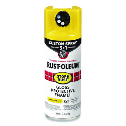 Stops Rust 5-in-1 Spray Paint, Gloss Sunburst Yellow, 12 oz Aerosol Can