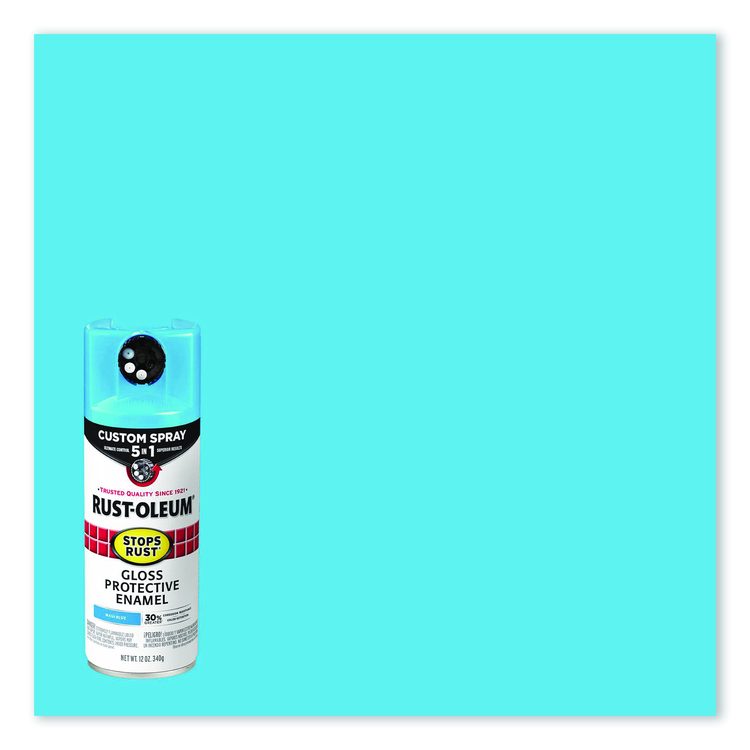 Stops Rust 5-in-1 Spray Paint, Gloss Maui Blue, 12 oz Aerosol Can