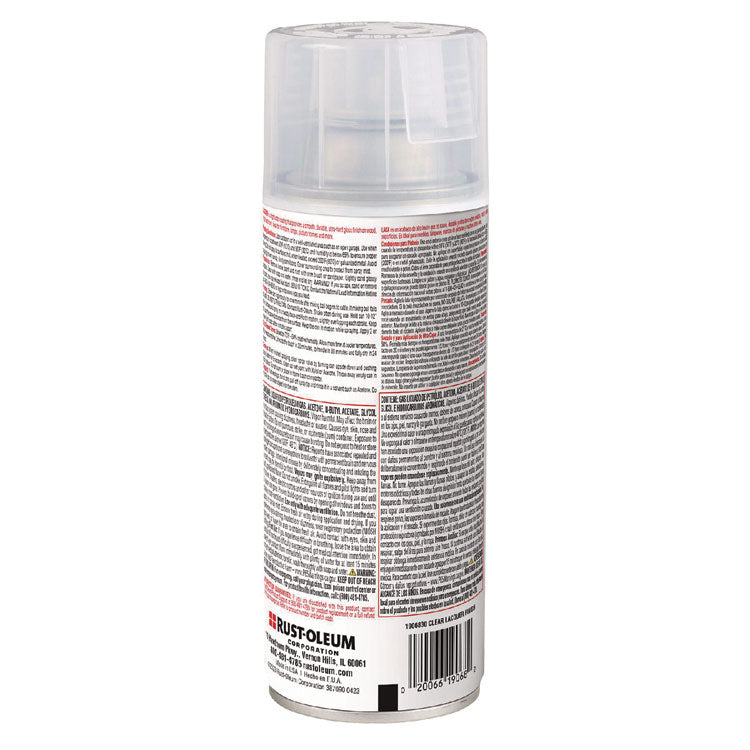 Specialty Lacquer Spray Paint, Gloss Clear, 12 oz Aerosol Can