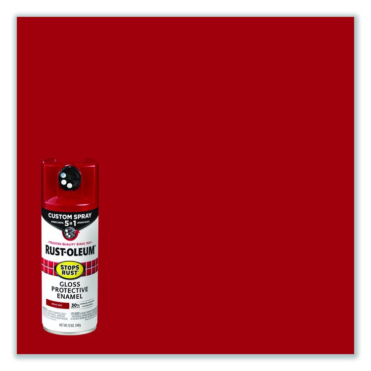 Stops Rust 5-in-1 Spray Paint, Gloss Regal Red, 12 oz Aerosol Can, 6/Carton