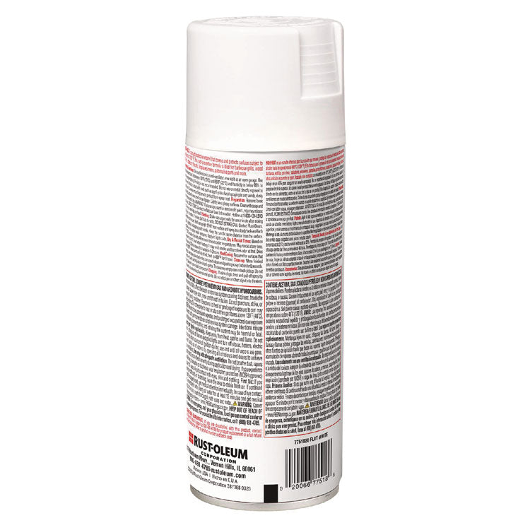 High Heat Enamel Spray Paint, Flat White, 12 oz Aerosol Can