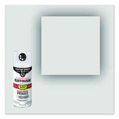 Stops Rust 5-in-1 Spray Paint, Clean Metal, 12 oz Aerosol Can, 6/Carton