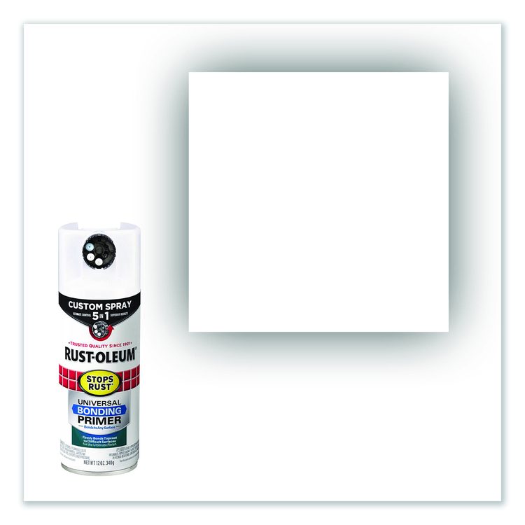 Stops Rust 5-in-1 Spray Paint, White, 12 oz Aerosol Can, 6/Carton