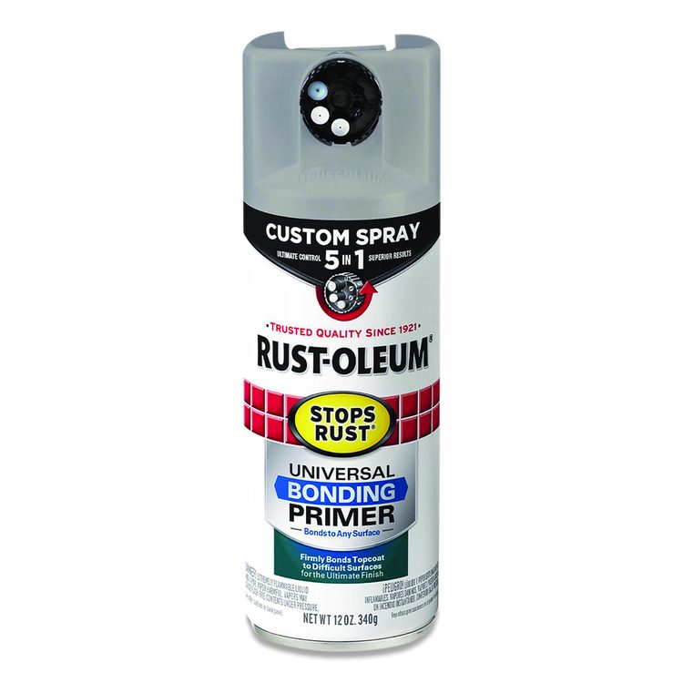 Stops Rust 5-in-1 Spray Paint, Gray, 12 oz Aerosol Can, 6/Carton