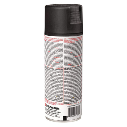 High Heat Enamel Spray Paint, Flat Black, 12 oz Aerosol Can, 6/Carton