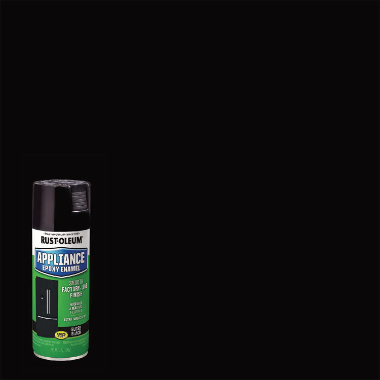 Specialty Appliance Epoxy Spray Paint, Gloss Black, 12 oz Aerosol Can, 6/Carton