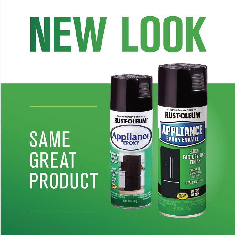 Specialty Appliance Epoxy Spray Paint, Gloss Black, 12 oz Aerosol Can, 6/Carton