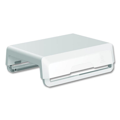 Breyta Monitor Stand, 13.94" x 11.97" x 3.25" to 6", White, Supports 33 lbs