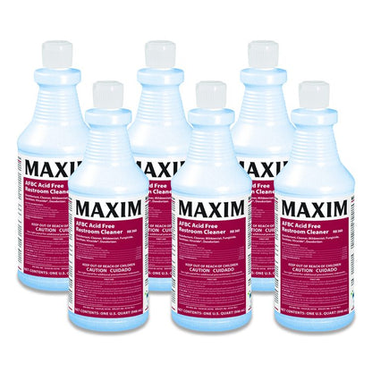 AFBC Acid-Free Restroom Cleaner, Safe-to-Ship, Fresh Scent, 32 oz Bottle, 6/Carton