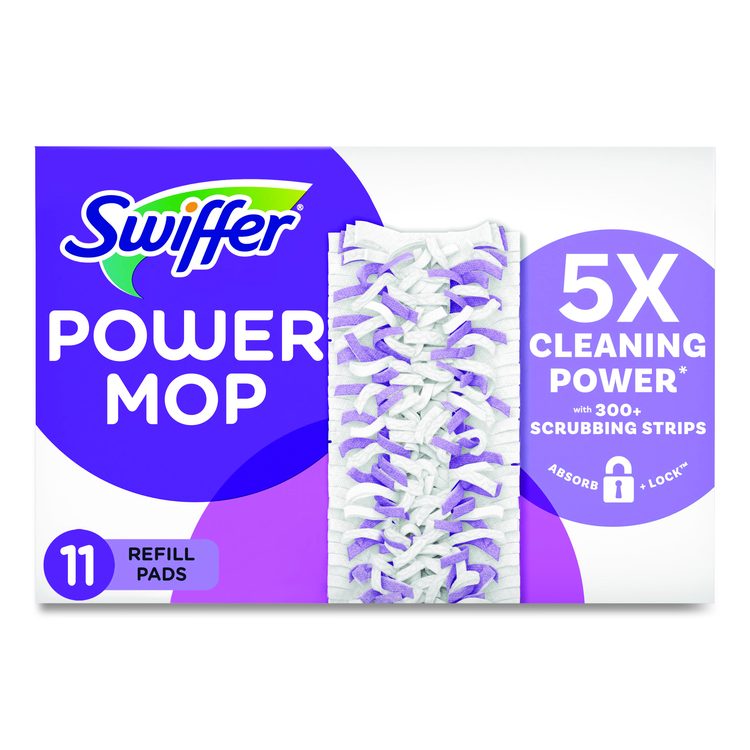 PowerMop Mopping Pads, 11.41 x 5.31, 11/Box, 2 Boxes/Carton