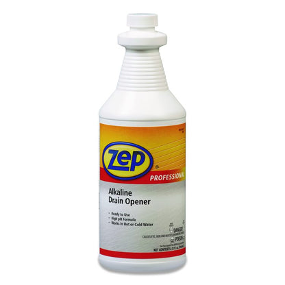 Alkaline Drain Opener, 32 oz Bottle, 12/Carton