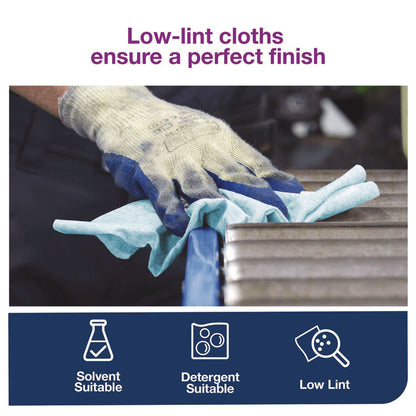 Low-Lint Cleaning Cloths, 1-Ply, 15 x 15, Blue, 240 Sheets, 4 Boxes/Carton