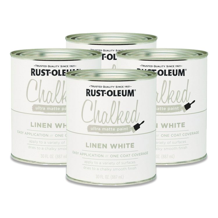 Ultra Matte Chalked Paint, Matte White, Quart Can, 2/Carton