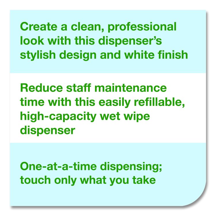 Centerfeed Wet Wipe Dispenser, 10.04 x 10.73 x 13.18, White