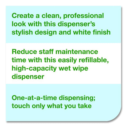 Centerfeed Wet Wipe Dispenser, 10.04 x 10.73 x 13.18, White