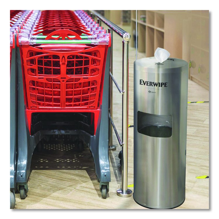 Stainless Steel Wet Wipe Stand, 15 x 15 x 37.25, Stainless Steel