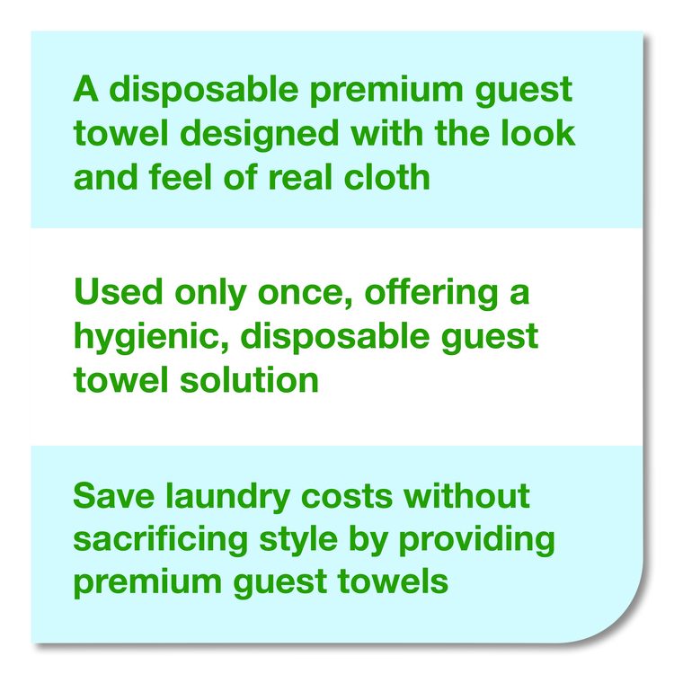 LinStyle Valet Guest Towel, 1-Ply, 11.5 x 17, White, 100/Pack, 5 Packs/Carton