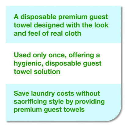 LinStyle Valet Guest Towel, 1-Ply, 11.5 x 17, White, 100/Pack, 5 Packs/Carton