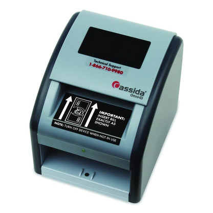 OmniID Counterfeit Detector for USD, 3 Detection Methods, 6" x 6.9" x 7", Gray