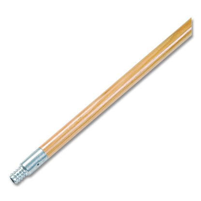 Metal Tip Threaded Hardwood Broom Handle, 0.94" dia x 60", Natural