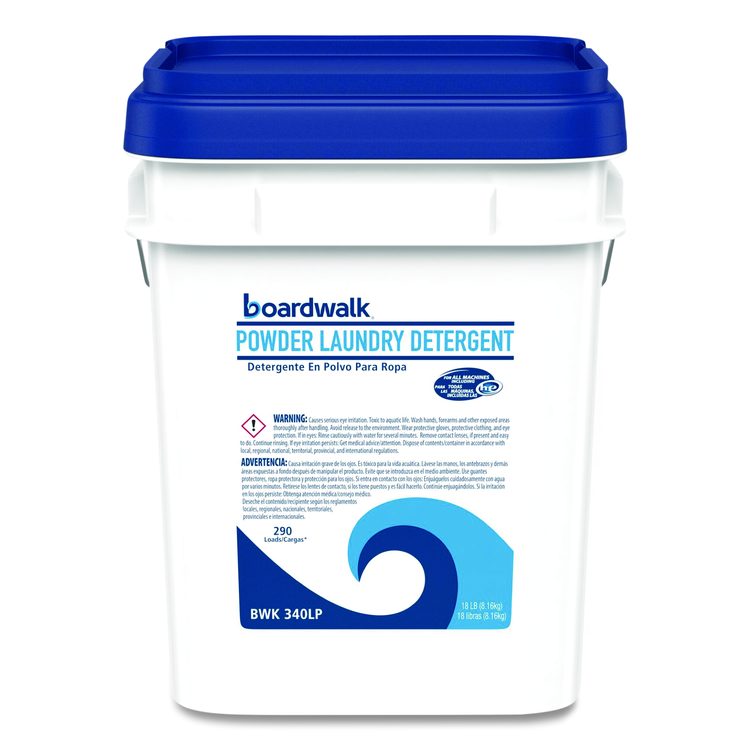 Powder Laundry Detergent, Low Foam, Crisp Clean Scent, 18 lb Pail