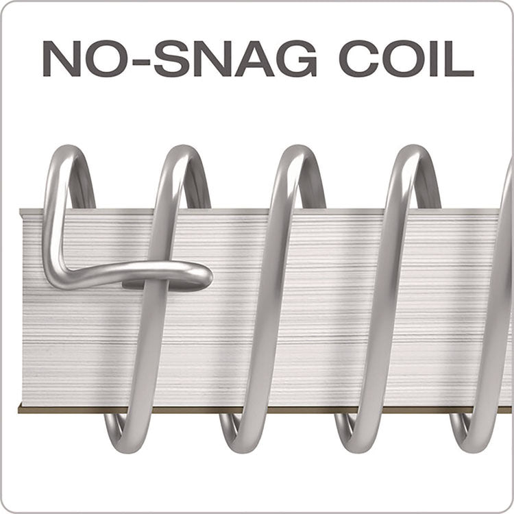 Coil-Lock Wirebound Notebook, 3-Hole Punched, Wide/Legal Rule, Randomly Assorted Cover Color, (70) 10.5 x 8 Sheets