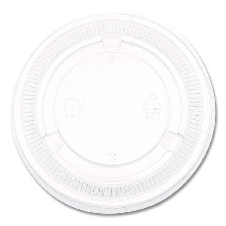 Souffle/Portion Cup Lids, Fits 3.25 oz to 5.5 oz Portion Cups, Plastic, Clear, 2,500/Carton
