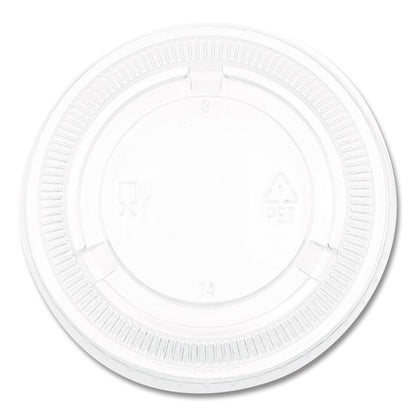 Souffle/Portion Cup Lids, Fits 3.25 oz to 5.5 oz Portion Cups, Plastic, Clear, 2,500/Carton