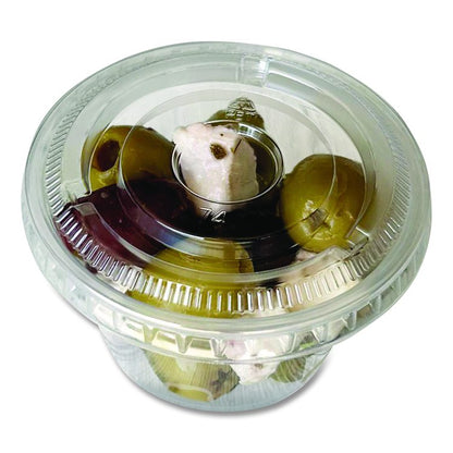 Souffle/Portion Cup Lids, Fits 3.25 oz to 5.5 oz Portion Cups, Plastic, Clear, 2,500/Carton