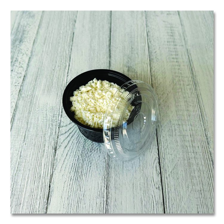 Souffle/Portion Cup Lids, Fits 3.25 oz to 5.5 oz Portion Cups, Plastic, Clear, 2,500/Carton