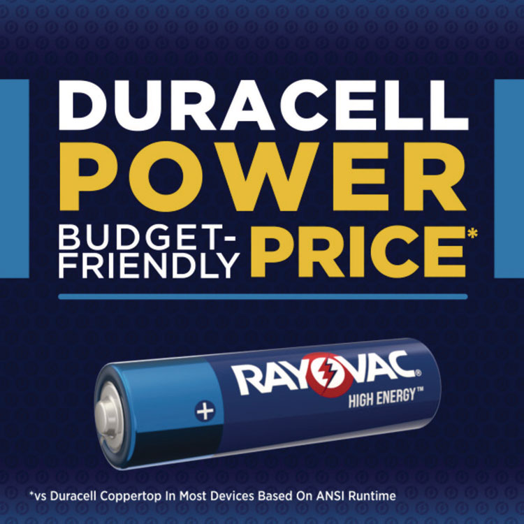 High Energy Premium Alkaline AA Batteries, 4/Pack