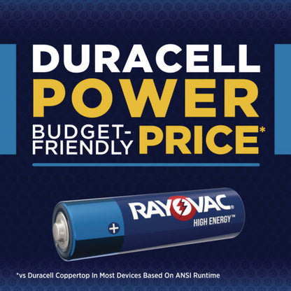 High Energy Premium Alkaline AA Batteries, 4/Pack