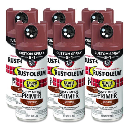 Stops Rust 5-in-1 Spray Paint, Rusty Metal, 12 oz Aerosol Can, 6/Carton