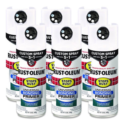 Stops Rust 5-in-1 Spray Paint, Clean Metal, 12 oz Aerosol Can, 6/Carton