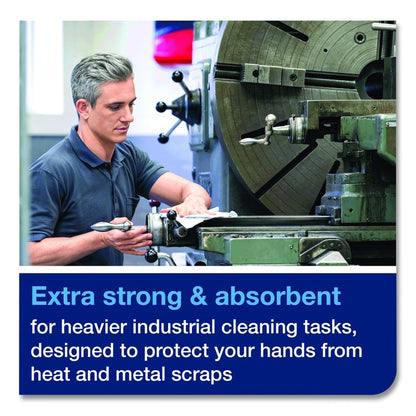 Industrial Heavy-Duty Cleaning Cloth, 1-Ply, 13.97 x, 4.25, Unscented, White, 60 Cloths, 4/Carton