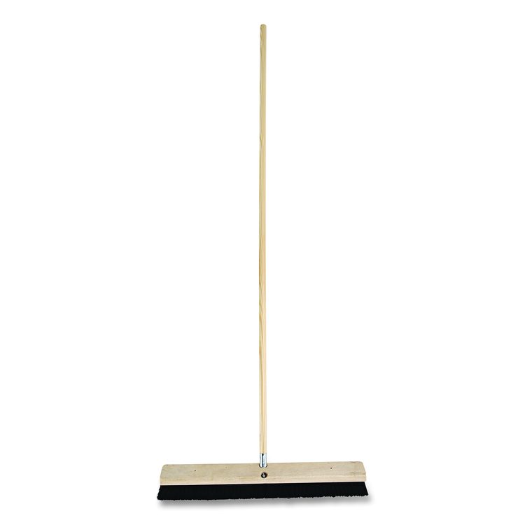 Metal Tip Threaded Hardwood Broom Handle, 0.94" dia x 60", Natural