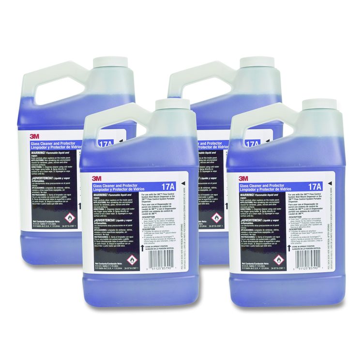 Glass Cleaner and Protector Concentrate, 2 L Bottle, 4/Carton