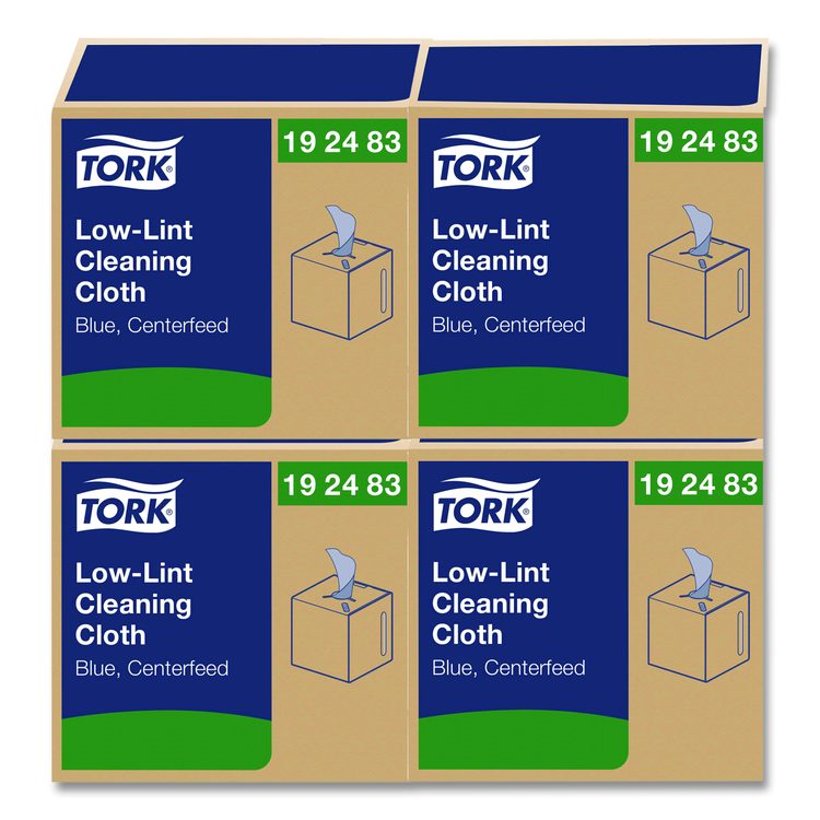 Low-Lint Cleaning Cloths, 1-Ply, 15 x 15, Blue, 240 Sheets, 4 Boxes/Carton