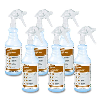 Banner Bio-Enzymatic Cleaner, Safe-to-Ship, Fresh Scent, 32 oz Bottle, 6/Carton