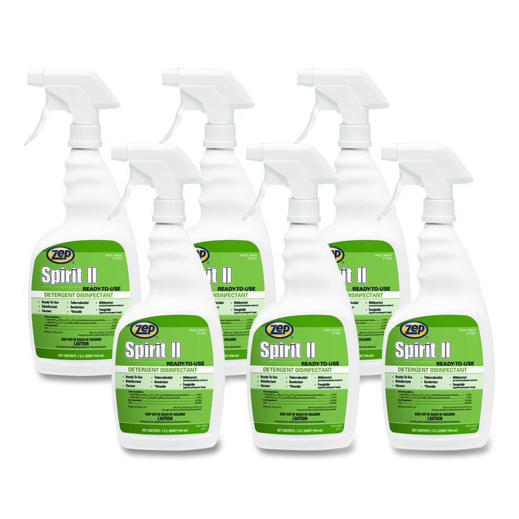 Spirit II Ready-to-Use Disinfectant, Citrus Scent, 32 oz Spray Bottle, 12/Carton