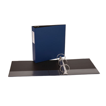 Economy Non-View Binder with Round Rings, 3 Rings, 3" Capacity, 11 x 8.5, Blue, (4600)