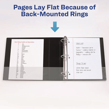 Heavy-Duty Non Stick View Binder with DuraHinge and Slant Rings, 3 Rings, 2" Capacity, 11 x 8.5, White, (5504)