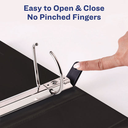 Heavy-Duty Non Stick View Binder with DuraHinge and Slant Rings, 3 Rings, 3" Capacity, 11 x 8.5, White, (5604)