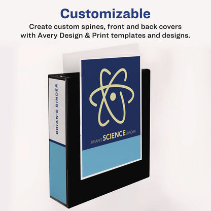Heavy-Duty View Binder with DuraHinge and One Touch EZD Rings, 3 Rings, 1" Capacity, 11 x 8.5, Red