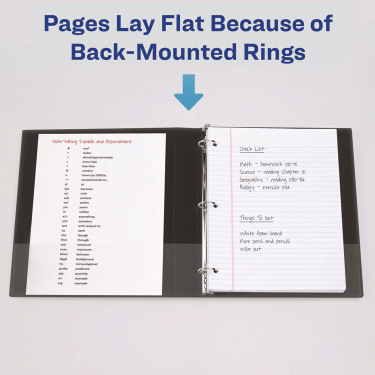 Heavy-Duty Non-View Binder with DuraHinge and Locking One Touch EZD Rings, 3 Rings, 3" Capacity, 11 x 8.5, Red