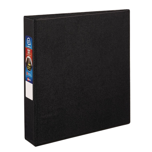 Heavy-Duty Non-View Binder with DuraHinge and One Touch EZD Rings, 3 Rings, 1.5" Capacity, 11 x 8.5, Black