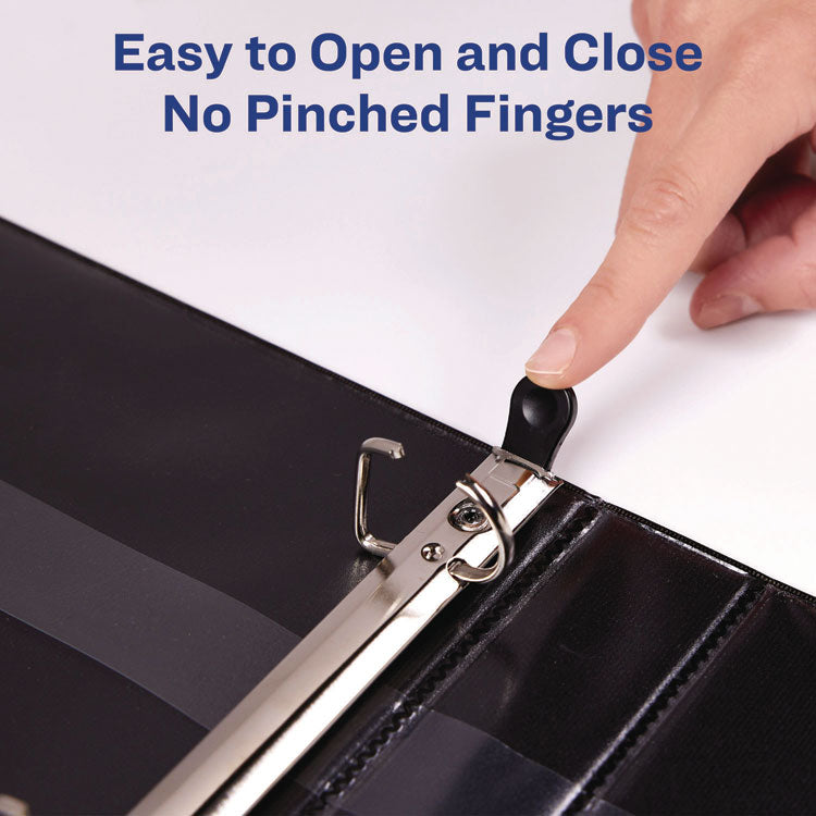 Heavy-Duty Non-View Binder with DuraHinge and One Touch EZD Rings, 3 Rings, 1" Capacity, 11 x 8.5, Black