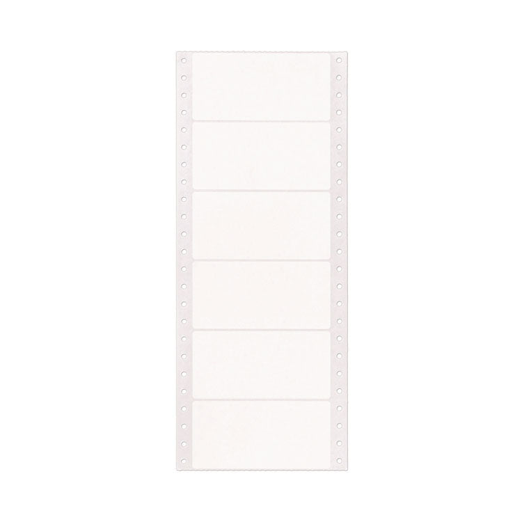 Dot Matrix Printer Mailing Labels, Pin-Fed Printers, 1.94 x 4, White, 5,000/Box